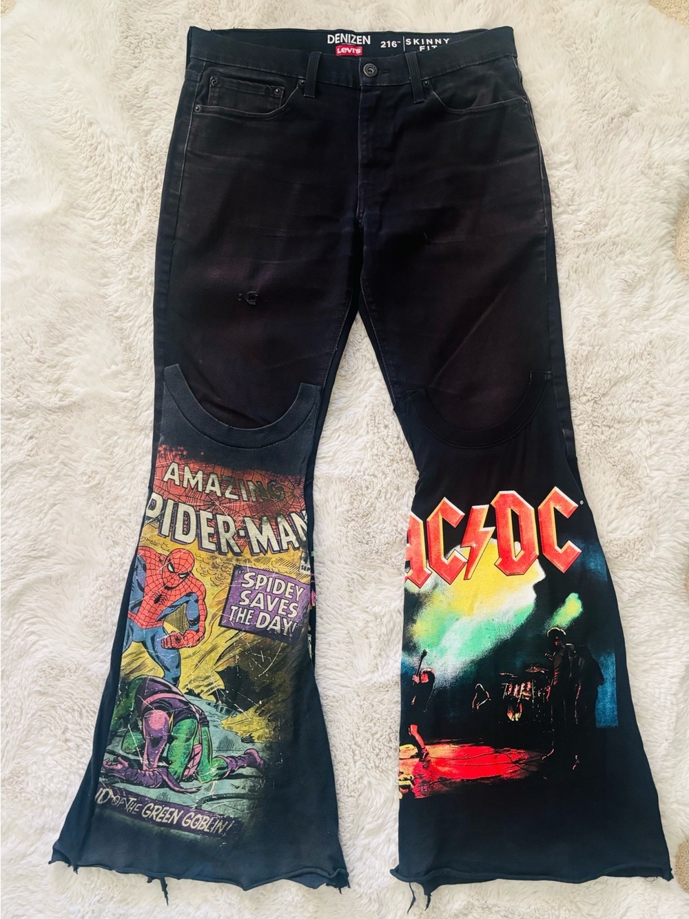 Levi’s Denizen 216 Skinny Fit Custom Bell Bottom Jeans Size: 34x32